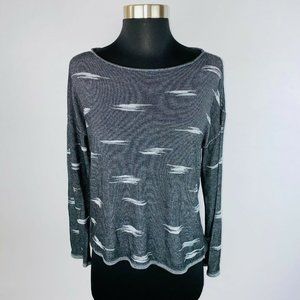 Eileen Fisher Womens PP Petite 0 - 2 Two Tone Long Sleeve Knit Top